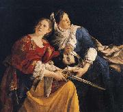 Orazio Gentileschi Dimensions and material of painting France oil painting artist